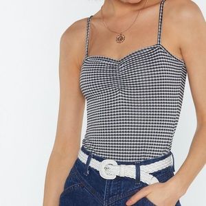 Nasty gal gingham bodysuit